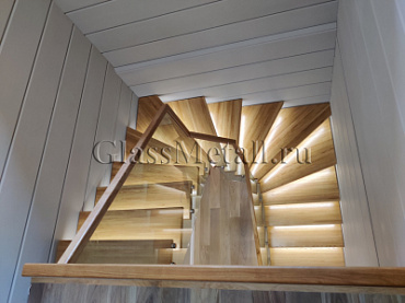 Изображение Лестница в доме с подсветкой